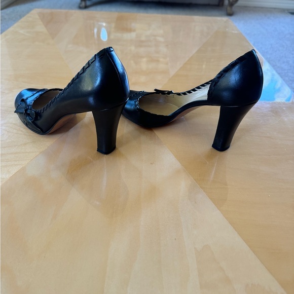 EUC Dior Black Leather Round Toe Heels Size 39 8.5 - Picture 3 of 9
